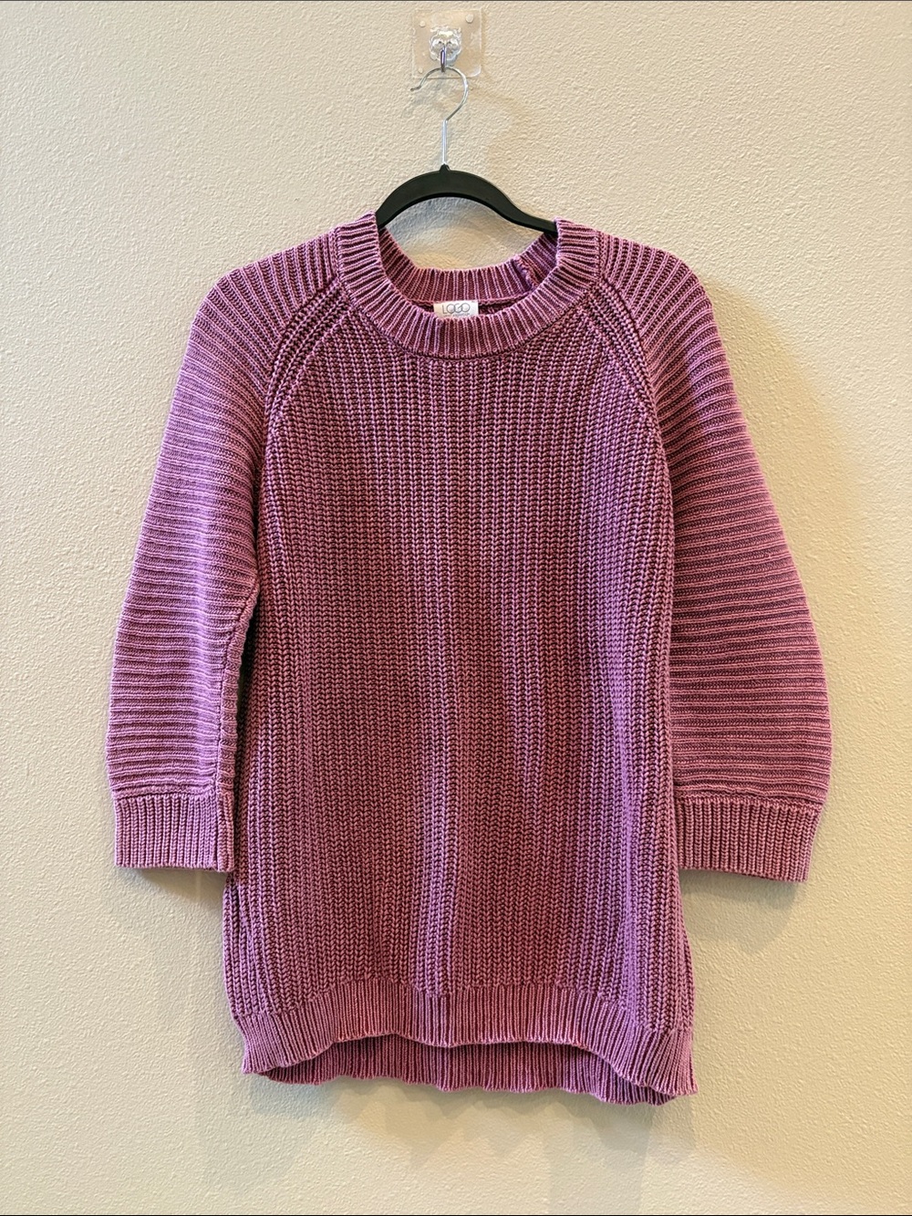 Logo by Lori Goldstein Cozy Crewneck Sweater - Washed Pink